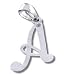 Sterling Silver Cubic Zirconia CZ Cursive Initial Pendant Letter A