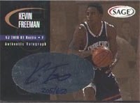 Kevin Freeman, New Jersey Nets, 2000 Sage Authentic Signature Autographed Card