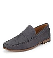 Collezione Leather Textured Vamp Loafers