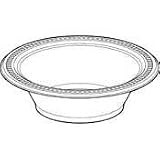 81224 Chinet 24oz Heavyweight Plastic Bowl White 4/125