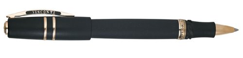 Visconti Homo Sapiens Volcanic Lava Black with Bronze Trim Rollerball Pen - V-46702