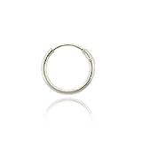 Sterling Silver 10mm Mens Hoop Earring
