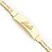 14K New York Mets Med Pol Id Bracelet W/Anchor Link