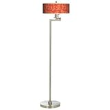 IMAGE OF Tangerine Coral Energy Efficient Swing Arm Floor Lamp