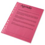 Produkt-Bild: Esselte Coloured Pocket Polypropylene Multipunched Reinforced Top-opening A4 Red Ref 47203 [Pack 10]