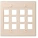 12PORT Ivory Double Gang Faceplate