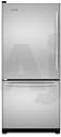 KitchenAid Architect Series II KBLS19KTSS 18.5 cu. ft. Freestanding Bottom-Freezer Refrigerator with Slide-Out Glass SpillClean Shelves, FreshChill Temperature Management and 2 Pull-Out Freezer Baskets: Stainless Steel and Left Hinged Door