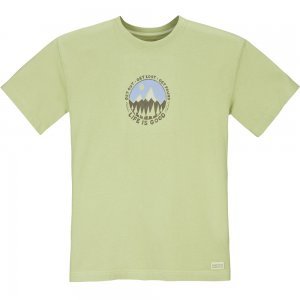 Life is good Men's Crusher Get Found T-Shirt, X-Large, Melon Green