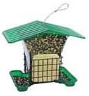Large Hopper Feeder with Suet Holders (Green Only)