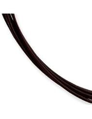 Sterling Silver 16inch Brown Multi-Cord Leather Necklace