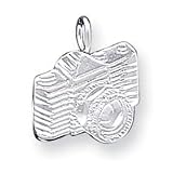 Sterling Silver Diamond Cut Camera Charm