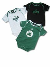 NBA Infant Boston Celtics 3 Piece Bodysuit Set - R228Sxce (Black, 12 Months)