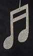 Seasons of Elegance Gold Glitter Semiquaver 16th Music Note Christmas Ornament