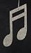 Seasons of Elegance Gold Glitter Semiquaver 16th Music Note Christmas Ornament
