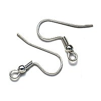 Childrens Toyshop  Jewelry : Silver Plated Earring Hooks Hypo-Allergenic (X100)