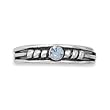Oxidized Twist Toe Ring with Crystal