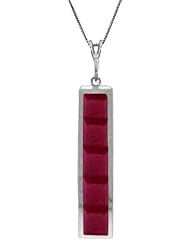 14K Gold Grecian-Inspired Necklace with Natural Square-shaped Rubies