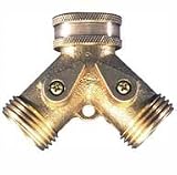 L.r. Nelson Corp Brass Y Two Hose Shutoff Gold - 50312/N80C