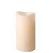 Ivory 3x6 Smooth Wax Wavy Edge Vanilla Scented Flameless Battery LED Candle By Enjoy Lighting