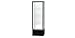 Monarch Series Lighted Floor Display Case Frame Color: Satin, Base Color: Black Marble, Case Backing: White Laminate