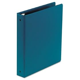 Basic Vinyl Round Ring Binder, 1-1/2 Capacity, Green
