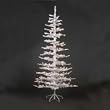 6' Pre-Lit White Flocked Twig Artificial Christmas Tree - Clear Lights