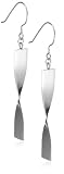 Silver Twist Bar & Drop Earrings