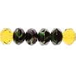 Faceted Gemstone Bead Green Tigereye Mix - 7 Inch Strand