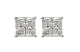 Crislu Princess-Cut Stud Earrings (1.50 cttw)