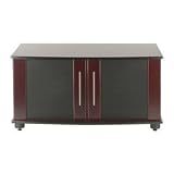 45-Inch Wide Component Cabinet in Rosewood/Black Screen