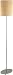 Rattan Collection Polished Steel Base Wicker Floor Lamp