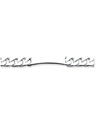 Sterling Silver Polished Engraveable Curb Link ID Bracelet 7.5 Inches