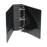 Office Products : Wilson Jones 383 Line Basic D-Ring Binder, 3' Capacity, 8.5' x 11' Sheet Size with Label Holder and Label Insert, Black (W383-49NHB)