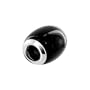 .925 Sterling Silver Black Onyx Barrel Slide 0.5" Long Pendant