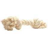 2 Knot Extra Large Tug Rope Bone - White (10 inch)