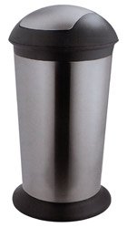 Leifheit 75112 Large Bin stainless steel, swinger 12 gallons