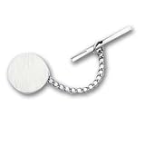 Rhodium-plated Round Satin Tie Tack