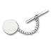 Rhodium-plated Round Satin Tie Tack