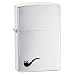 Zippo Pipe Lighter - Brushed Chrome