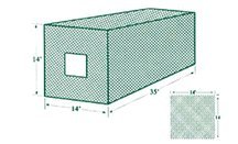 #2100 Knotted Nylon Net for Half Net Batting Cage