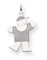 Genuine IceCarats Designer Jewelry Gift 14K White Gold Kid Charm