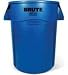 Brute Vented Trash Receptacle, Round, 44Gal, Blue (RUB264360BE) Category: Plastic Waste Containers
