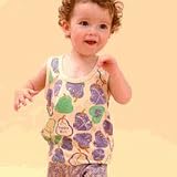 Sckoon Organic Cotton Tank Top Blue Pear 0-3 Month