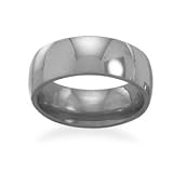 7mm Polished Titanium Ring - Size 10 - JewelryWeb