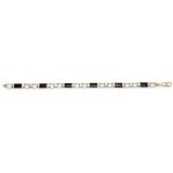 Black Onyx 14k Gold Mens Bracelet