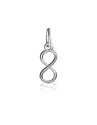 Mini Infinity Symbol Charm,4mm in Sterling Silver