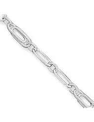 Sterling Silver Fancy Link Anklet QG1366-10"