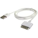 Online Brand New White USB Data Sync Transfer Cable for iPod Nano Tounch Classic iPhone + 12 Month Warranty