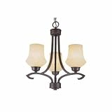 Bel Air New Century 3 Light Antique Bronze Chandelier