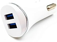 Smart USB Car Charger, High Speed 2.1A Dual Port Car Charger, Portable Car Changer for Smart Phones and Tablets, etc. [White]
